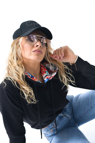 Black Crop Top Sweatshirt Black Crop Top Sweatshirt