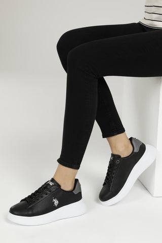 Women's Black Sneaker Shoes (Monica)
