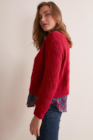 Knitted Burgundy Sweater