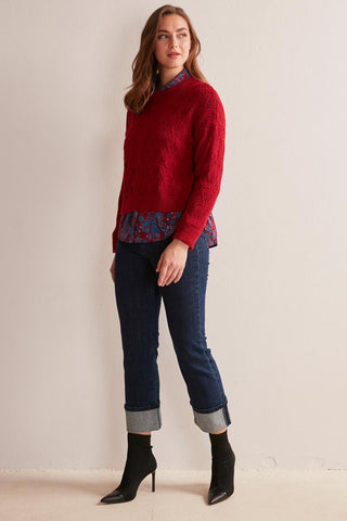Knitted Burgundy Sweater