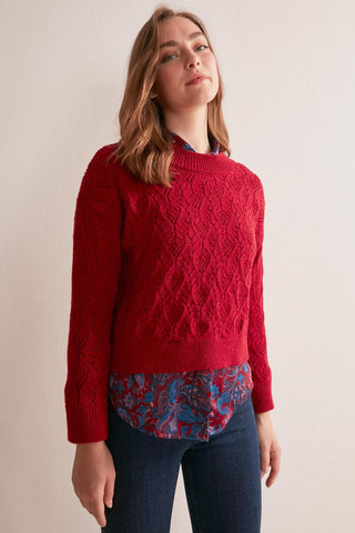 Knitted Burgundy Sweater