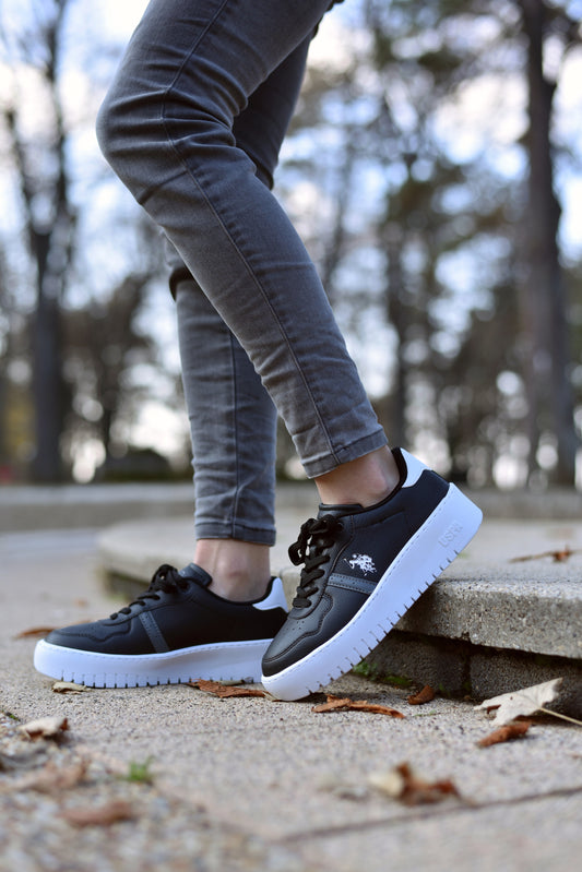Women's Black Sneaker Shoes (Baldo)