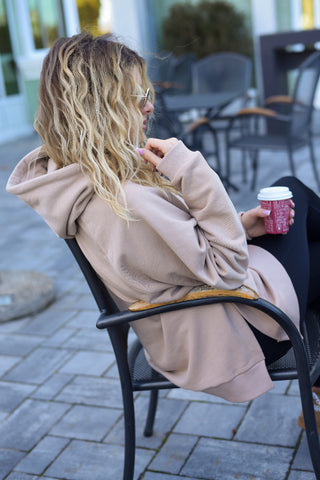 Oversize Dark Beige Sweat Dress