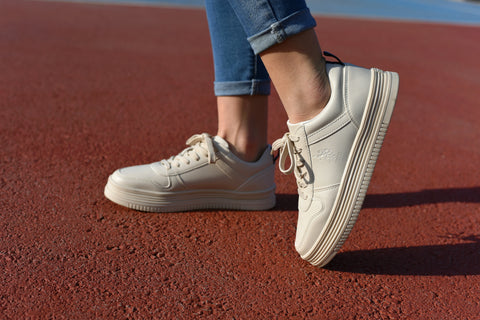 Women's Beige Sneaker Shoes (Suri)