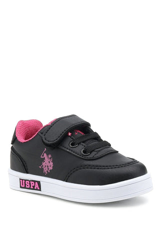 U.S. Polo Assn. Girls' Black Sneaker Shoes (Cameron)