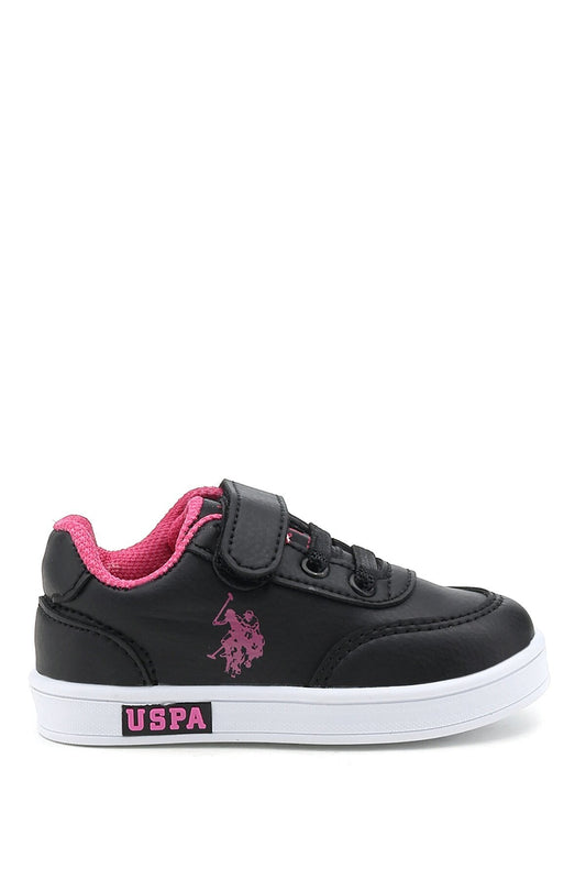 U.S. Polo Assn. Girls' Black Sneaker Shoes (Cameron)