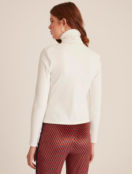 Turtleneck Ecru Blouse