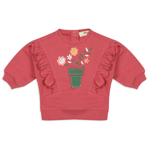 Sweatshirt with Ruffled Detail