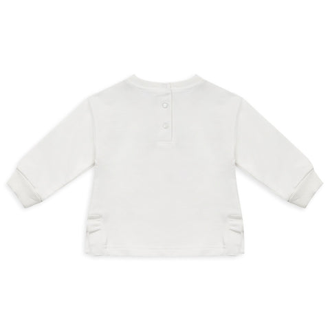 Bloomy White Sweatshirt