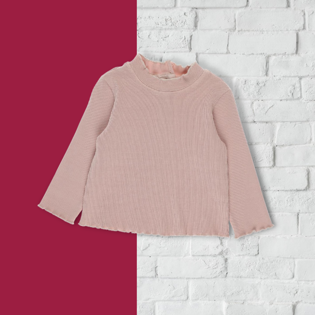 Long Sleeve Powder Pink T-Shirt