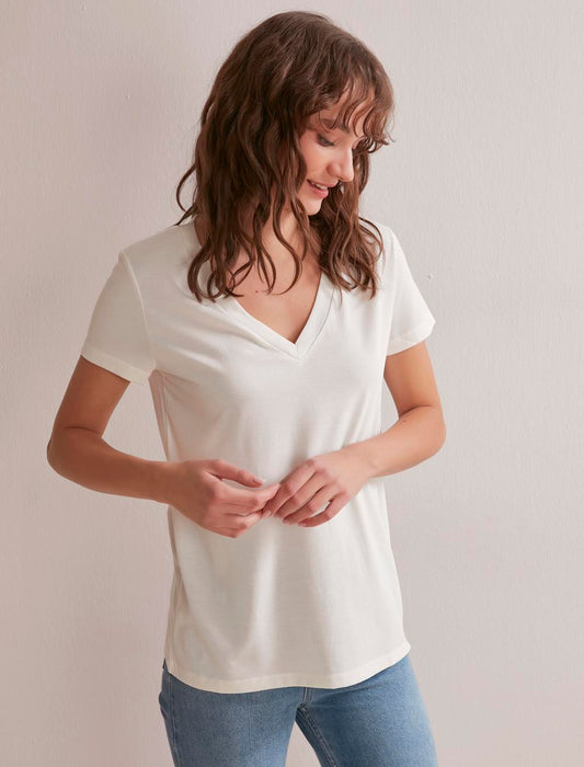 Modal White T-shirt