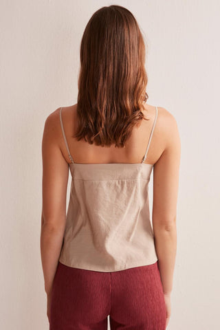 Strap Beige Blouse