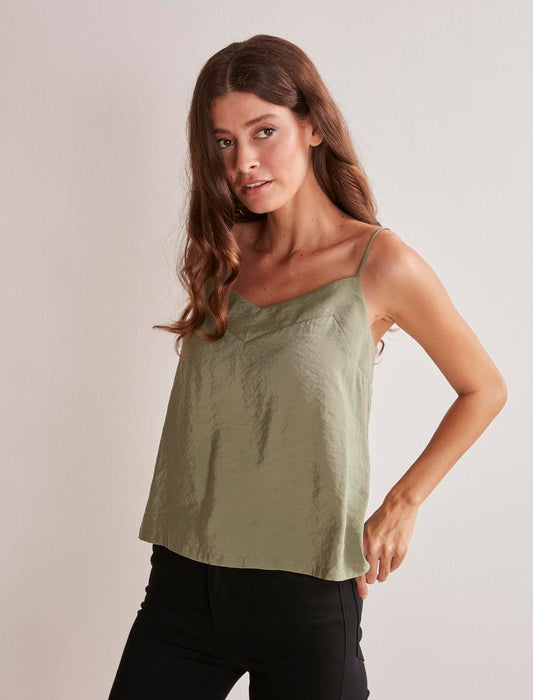 Strap Khaki Blouse