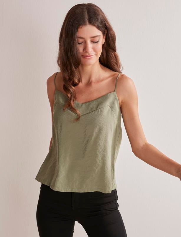 Strap Khaki Blouse