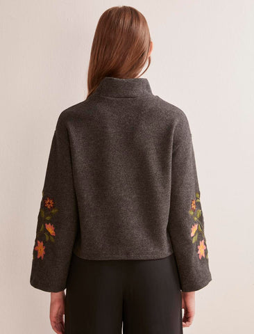 Sleeve floral pattern Sweater