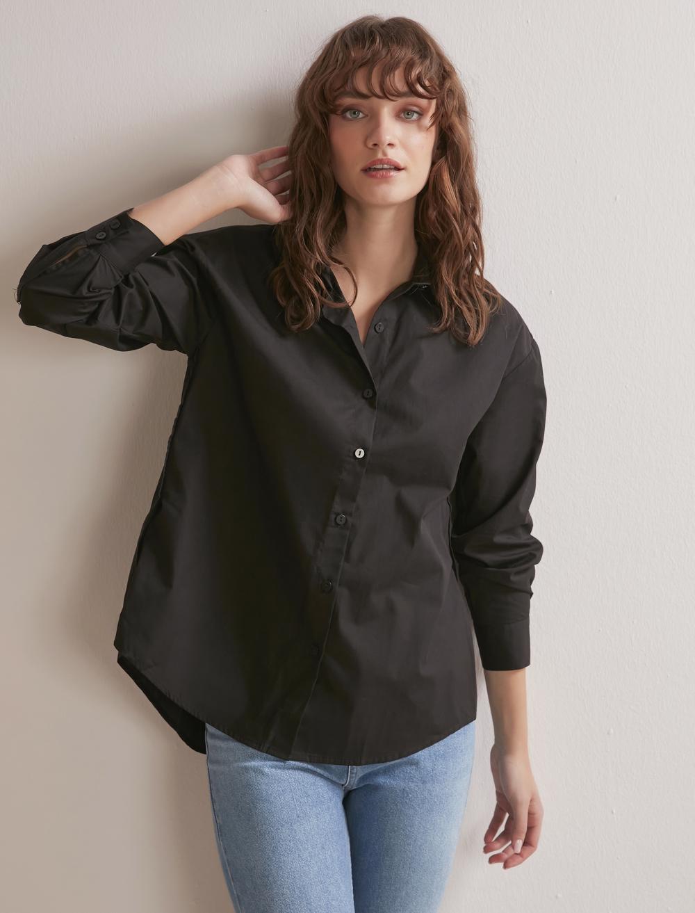 Black Cotton Shirt