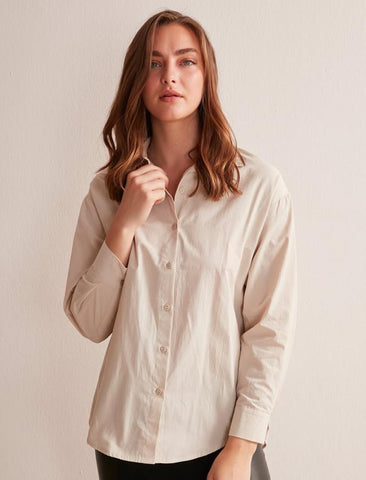 Beige Poplin Shirt