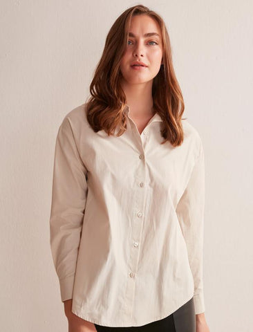 Beige Poplin Shirt