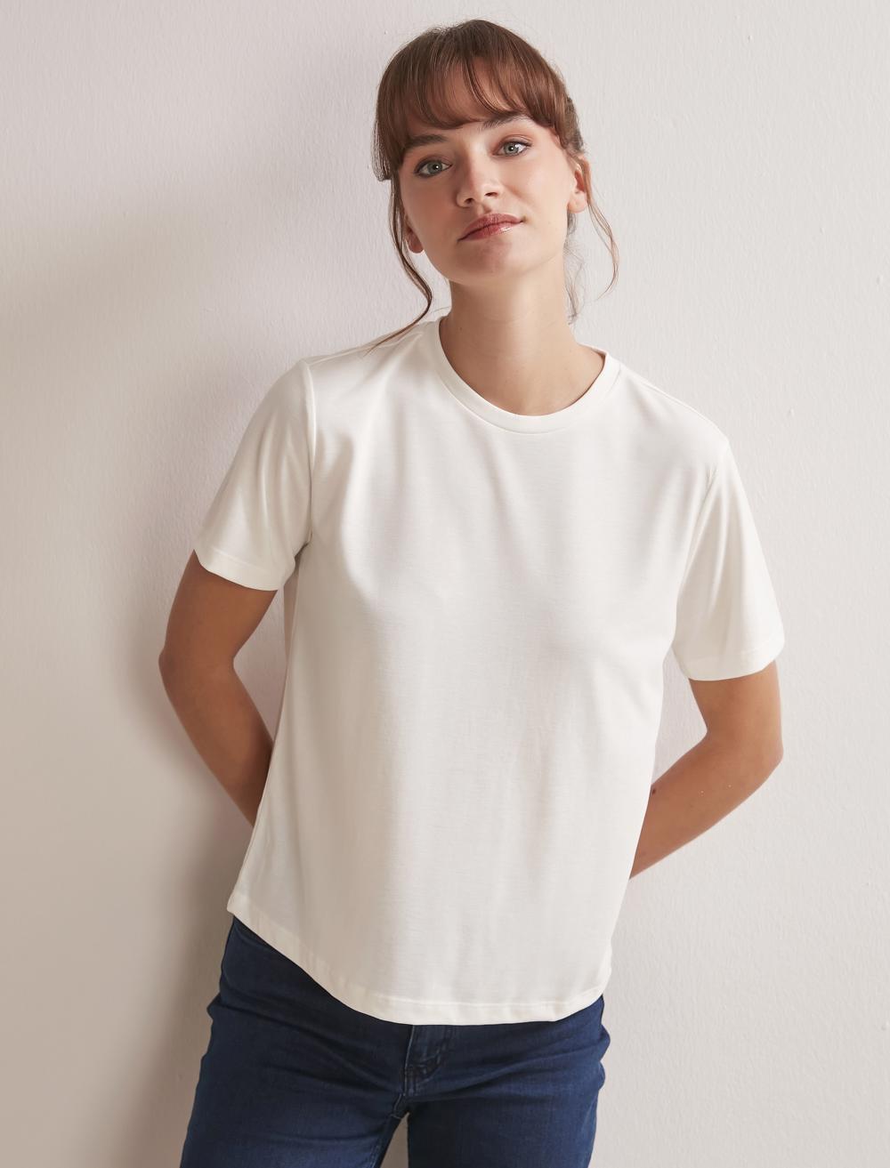 Modal Basic White T-shirt