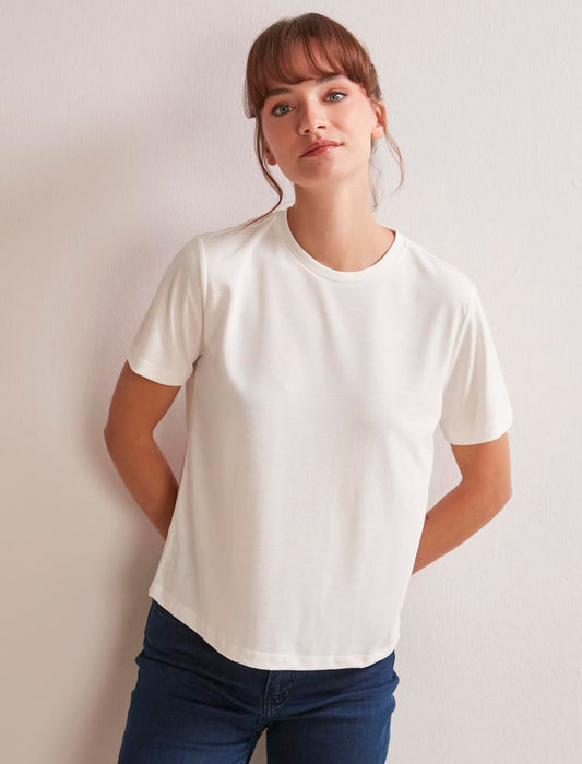 Modal Basic White T-shirt