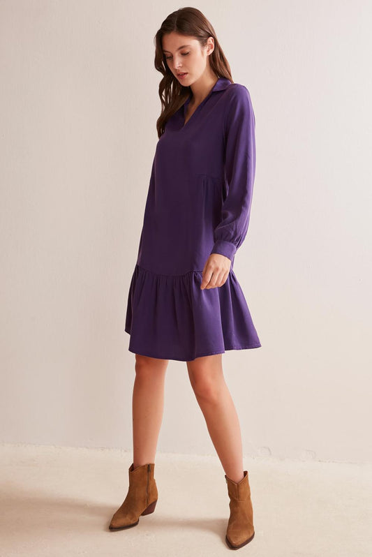 Purple Gabardine Dress