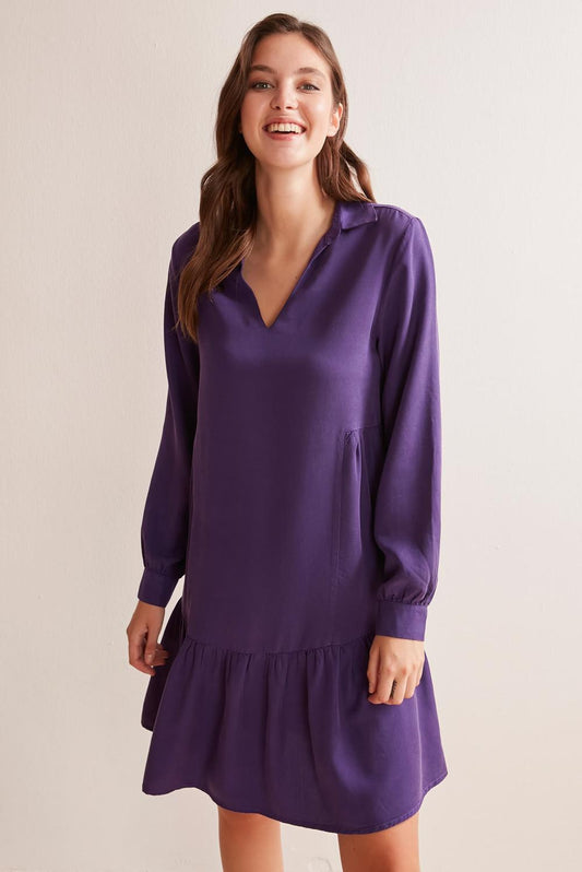 Purple Gabardine Dress