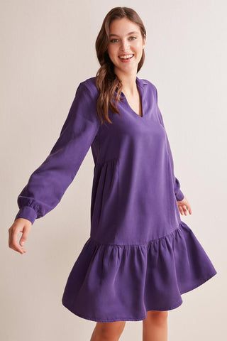 Purple Gabardine Dress