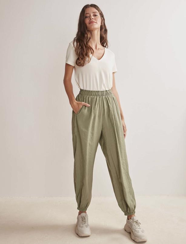 Khaki Modal Trousers