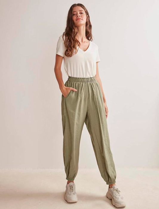 Khaki Modal Trousers