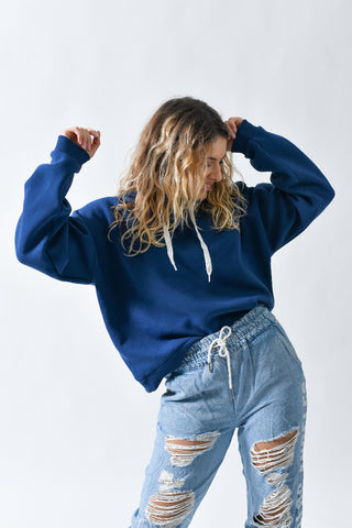 Oversize Navy Blue Sweatshirt
